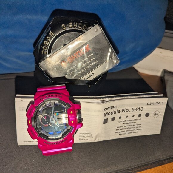 ##ULTRA-RARE/MINT## Casio G-SHOCK G’MIX GBA-400 Unisex Pink Black Digital Watch - Picture 14 of 14
